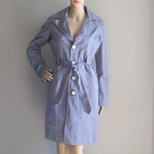 Diesel Gray  Trench Coat Long Jacket Size M